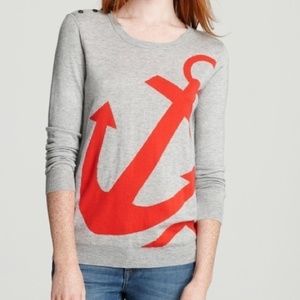 Joie red anchor sweater
